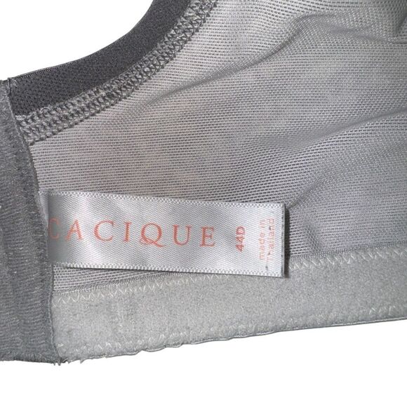 Cacique Gray Lightly Lined Full Coverage Bra Size 44D Paisley - Picture 4 of 4